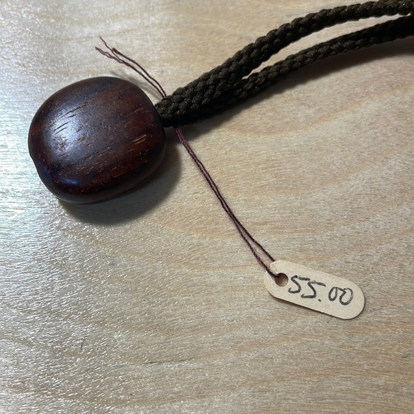 Handcrafted Wood Statement Belt - Brown - Picture 5 of 11